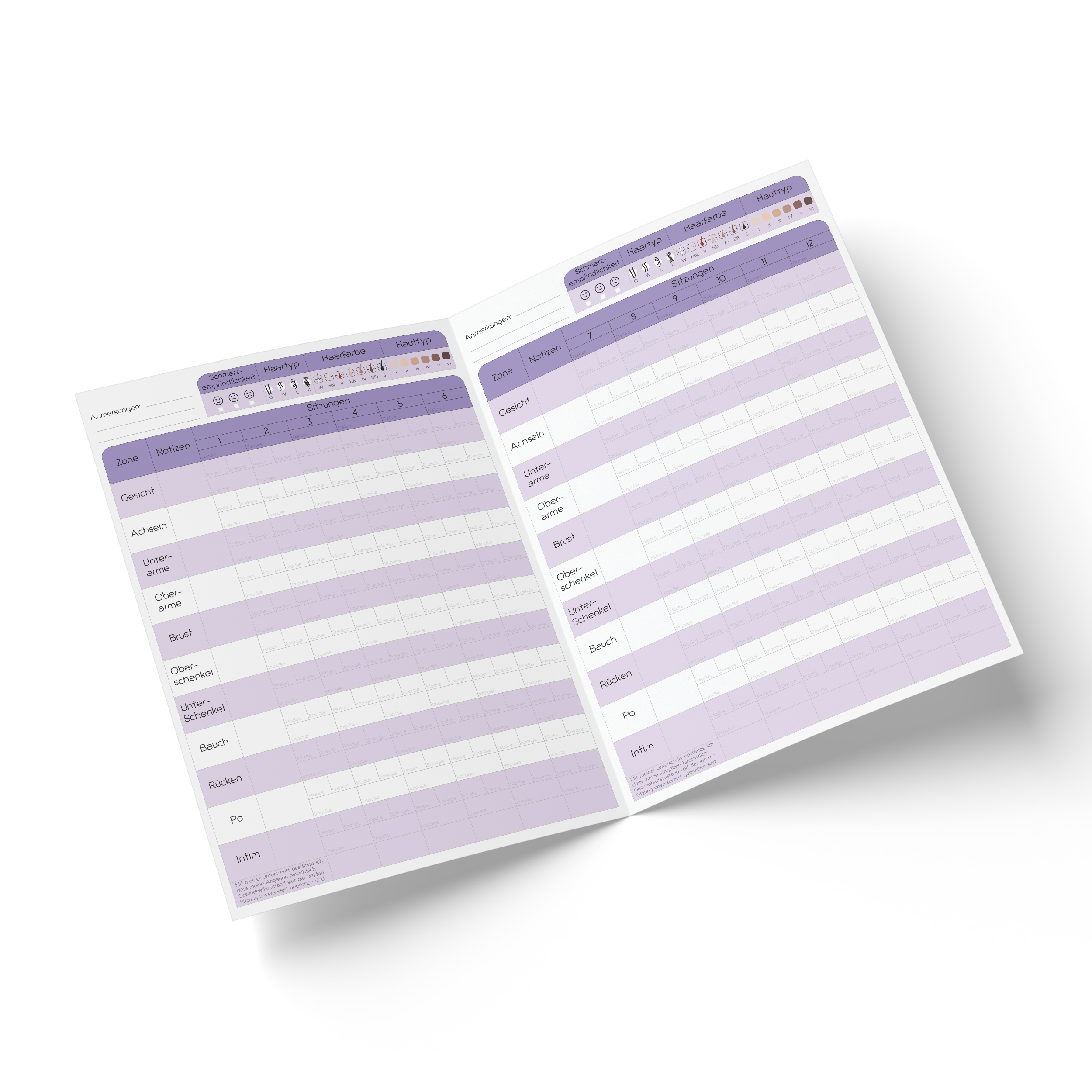 Kundenkarteikarte A5 - lila (50 Stk.) – Bild 2