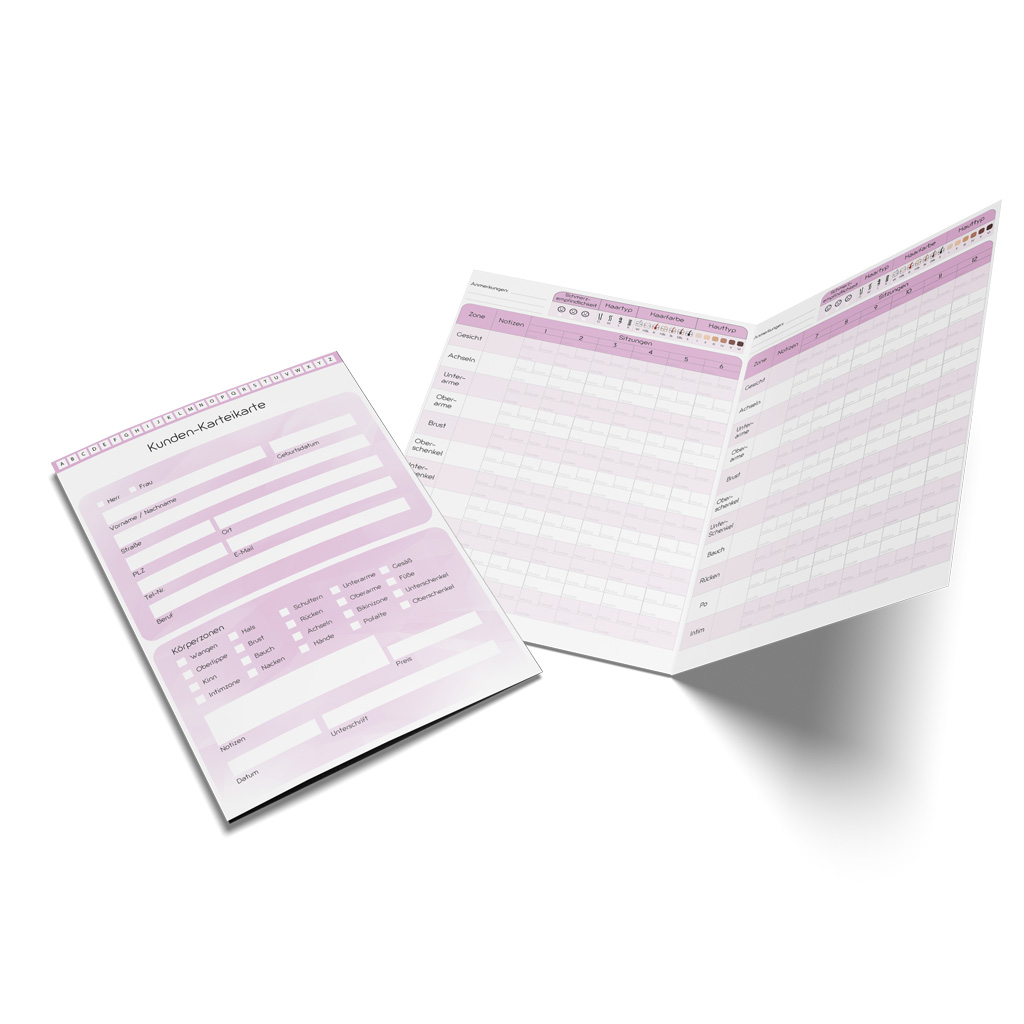 Kundenkarteikarte A5 - rosa – Bild 2